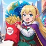 Anime Space Overweight ELF Travels To Earth