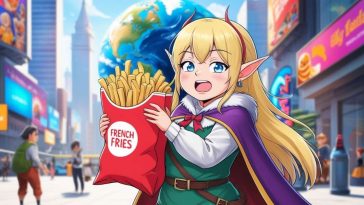 Anime Space Overweight ELF Travels To Earth