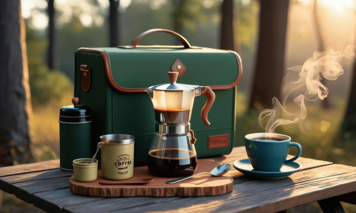 kar-n-home 6 cup portable coffee maker travel kit